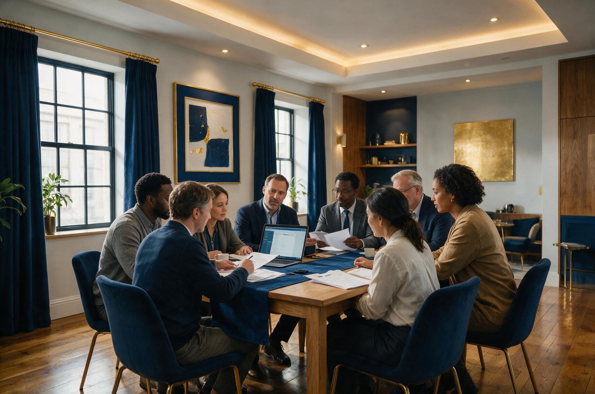 Property operations professionals collaborating